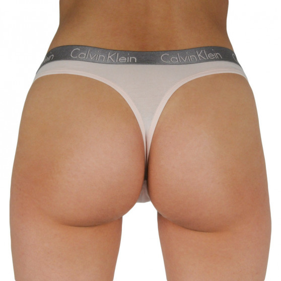 3PACK Tanga para mulher Calvin Klein multicolorido (QD3560E-T7W)