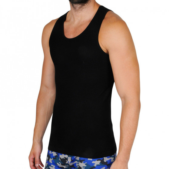 Camisola interior para homem Gino bambu preto (58008)