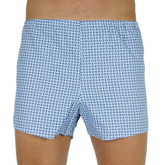 Boxers clássicos para homem Foltýn azul com rectângulos de grandes dimensões