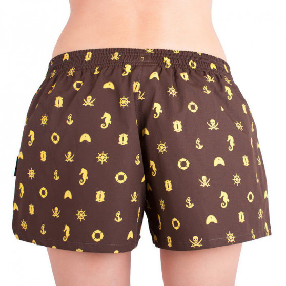 Boxers para mulher Infantia castanho estampado DTKG9