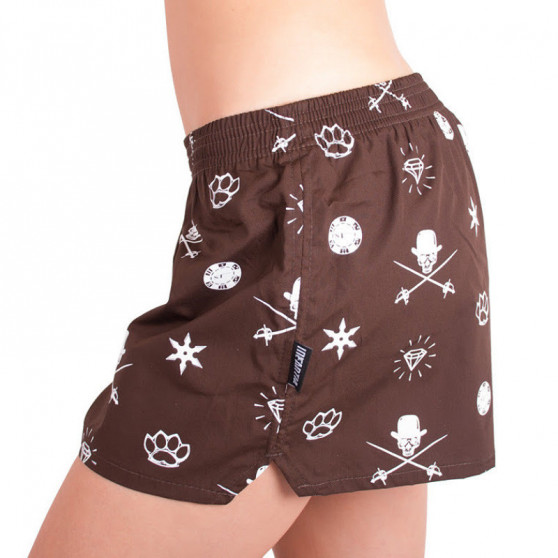 Boxers para mulher Infantia castanho estampado DTKG10