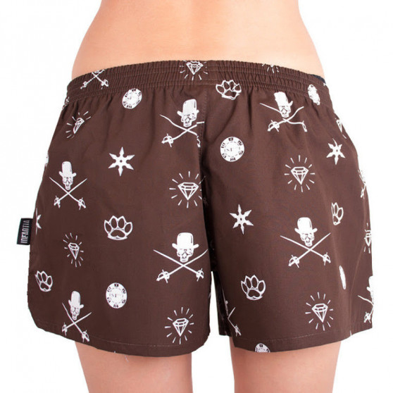 Boxers para mulher Infantia castanho estampado DTKG10