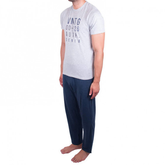 Pijama para homem Molvy azul cinzento (AV-4310)