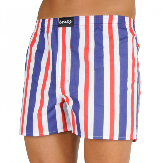 Boxers para homem Emes riscas azuis, vermelhas (035)