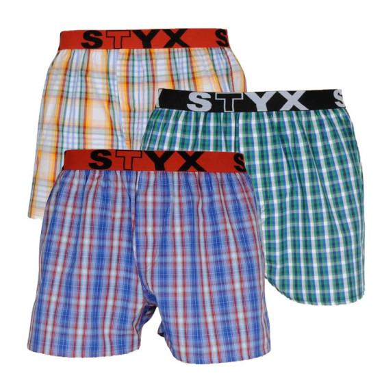 3PACK Boxers para homem Styx desporto elástico multicolorido (B1051013)