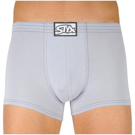 Boxers para homem Styx borracha clássica light grey (Q1067)