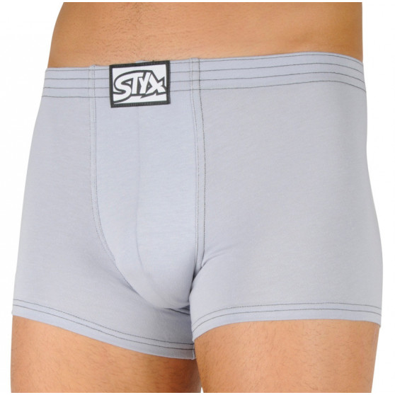 Boxers para homem Styx borracha clássica light grey (Q1067)