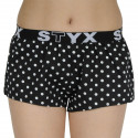 Boxers para mulher Styx arte esportes borracha polka dots (T1055)