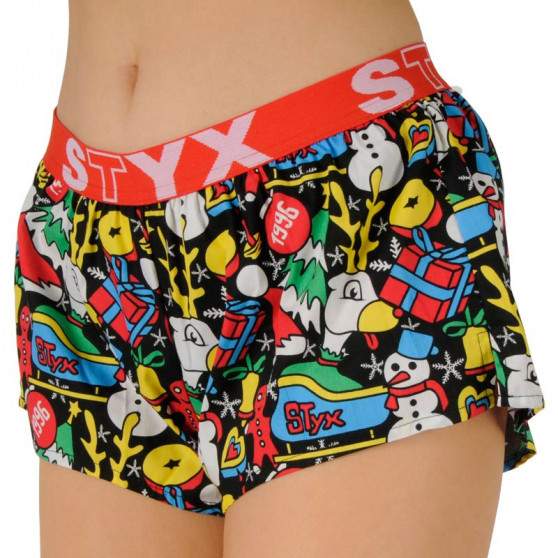 Boxers para mulher Styx arte desporto borracha Natal (T1258)