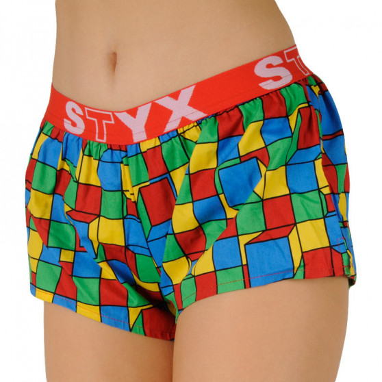 Boxers para mulher Styx arte desportiva cubos de borracha (T959)