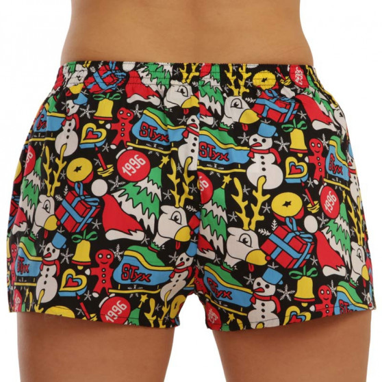 Boxers para mulher Styx arte clássica borracha Christmas (K1258)