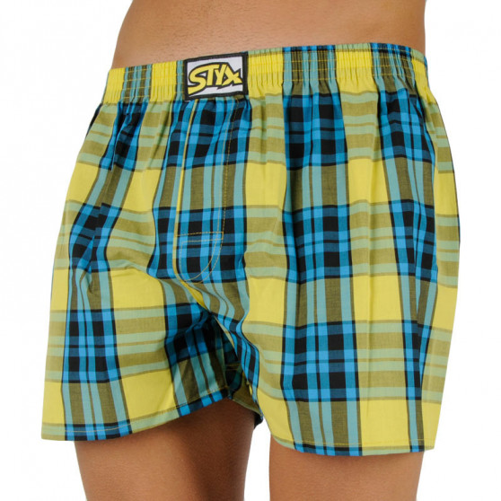 Boxers para homem Styx clássico elástico multi-colorido (A910)