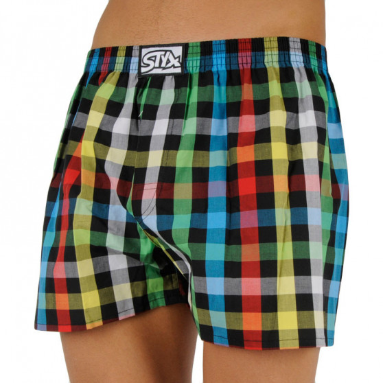 Boxers para homem Styx clássico de borracha superdimensionado multicolorido (E907)