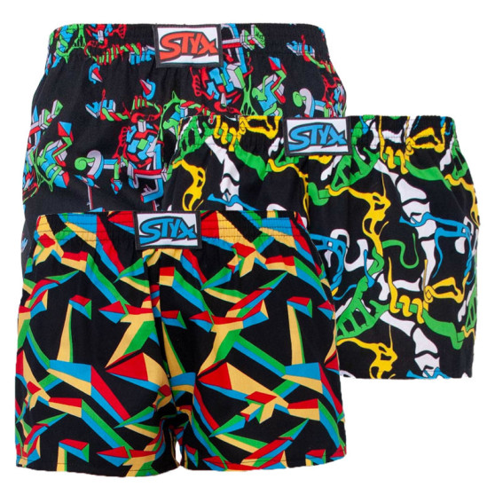 3PACK Boxers para criança Styx borracha clássica multi-coloured (J9565758)