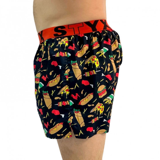 Boxers de homem arte desportiva borracha e meias Styx food (BH1253)