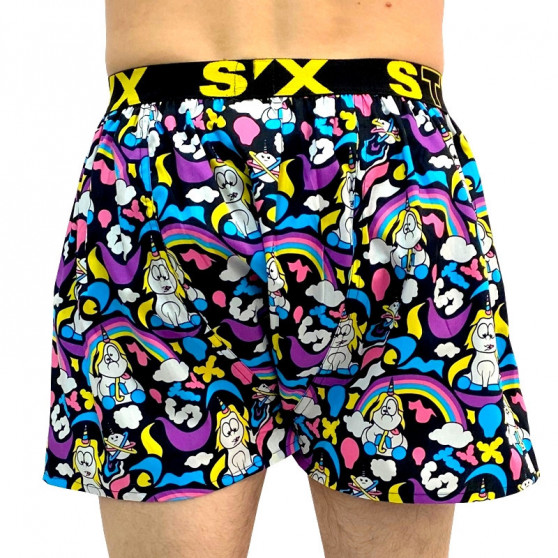 Boxers para homem arte desportiva borracha e meias Styx Unicórnio (BH1158)