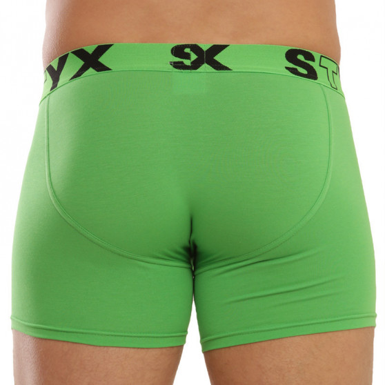 Boxers para homem Styx longo desporto elástico verde (U1069)