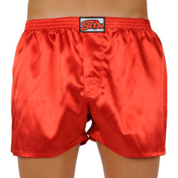 Boxers para homem Styx cetim vermelho elástico clássico (C663)