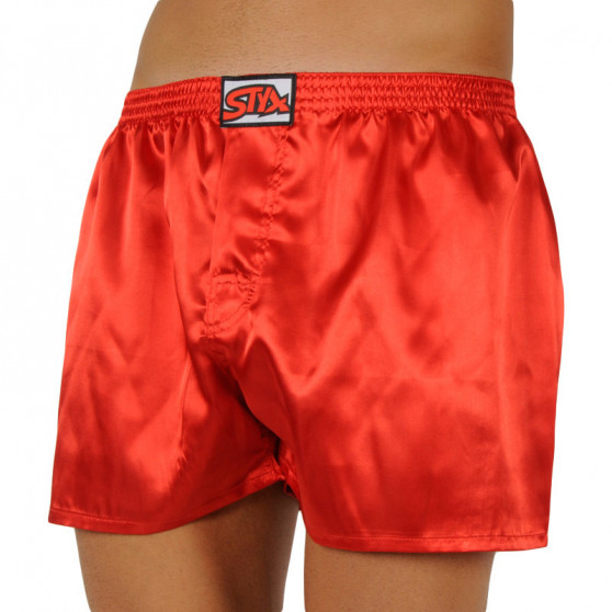 Boxers para homem Styx cetim vermelho elástico clássico (C663)