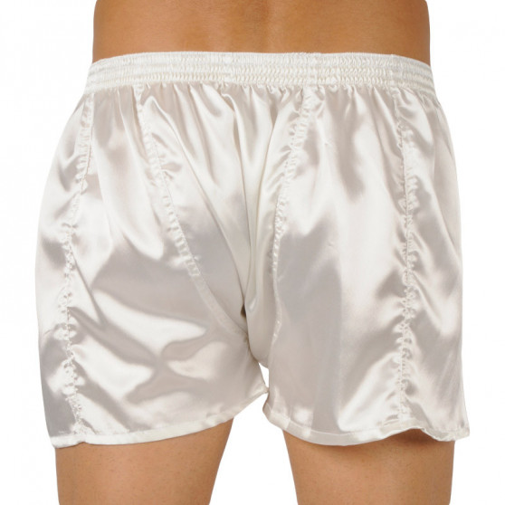 Boxers para homem Styx clássico elástico cetim branco (C1061)