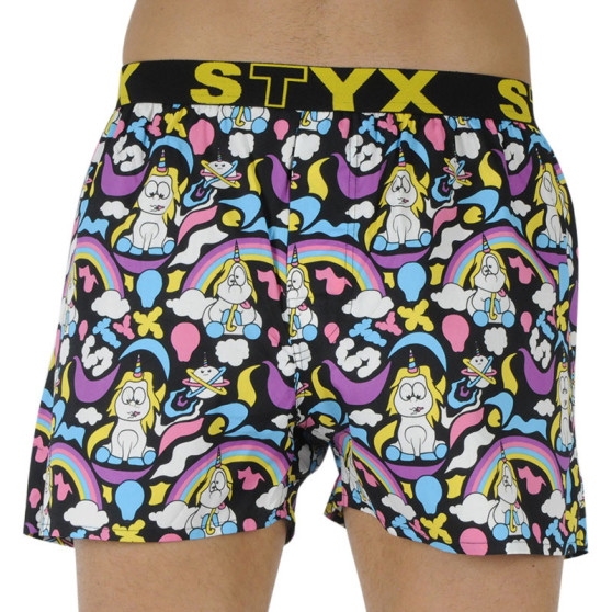 Boxers para homem Styx arte desporto borracha Unicórnio (B1158)