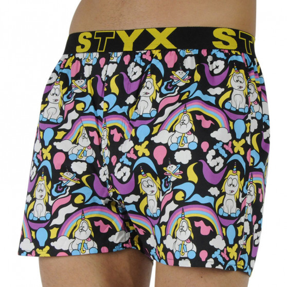 Boxers para homem Styx arte desporto borracha Unicórnio (B1158)