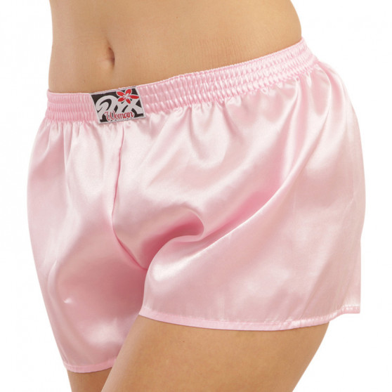 Boxers para mulher Styx borracha clássica cetim rosa (L1160)