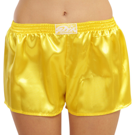 Boxers para mulher Styx clássico de borracha acetinada amarelo (L1068)