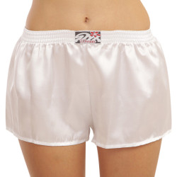 Boxers para mulher Styx clássico elástico acetinado branco (L1061)