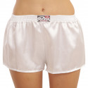 Boxers para mulher Styx clássico elástico acetinado branco (L1061)