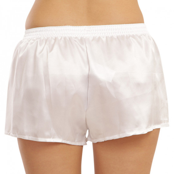 Boxers para mulher Styx clássico elástico acetinado branco (L1061)