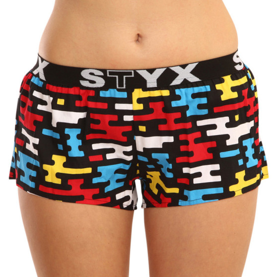 Boxers para mulher Styx arte desportiva borracha plana (T1154)