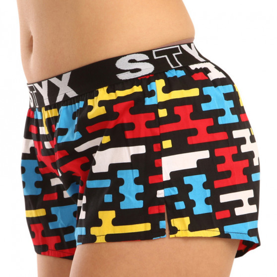 Boxers para mulher Styx arte desportiva borracha plana (T1154)