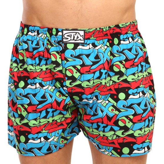 Boxers para homem Styx arte clássica borracha graffiti (A1255)