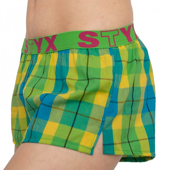 3PACK Boxers para mulher Styx desporto elástico multi-colorido (T8132628)