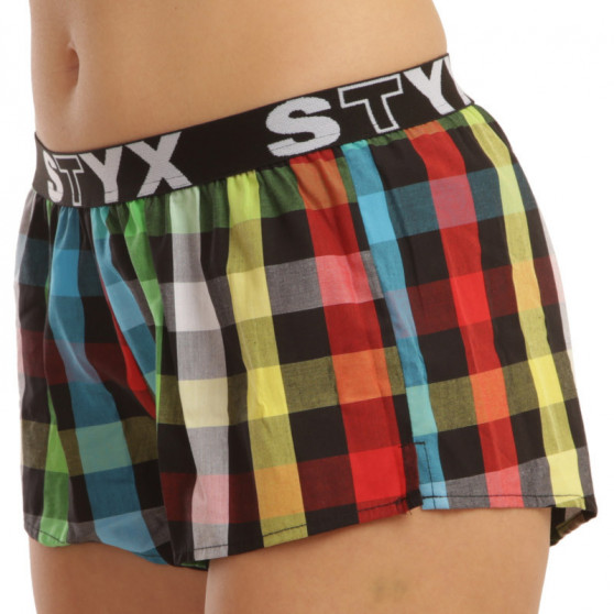 3PACK Boxers para mulher Styx desporto elástico multi-colorido (T8132628)