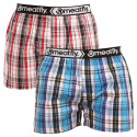 2PACK Boxers para homem Meatfly multicolorido (Bandit - Sea blue)