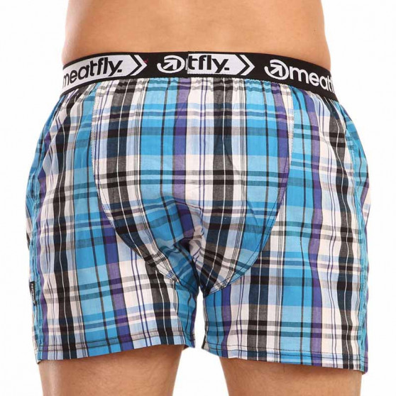 2PACK Boxers para homem Meatfly multicolorido (Bandit - Sea blue)