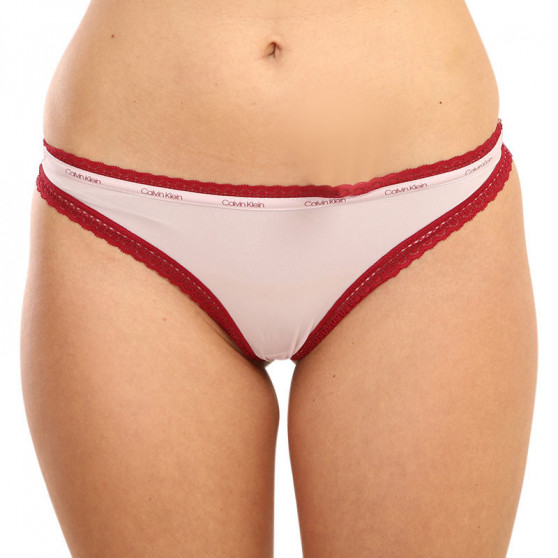 3PACK Tanga para mulher Calvin Klein multicolorido (QD3802E-W4Z)