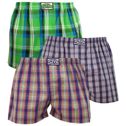 3PACK Boxers para homem Styx borracha clássica multi-coloured (A10208830)