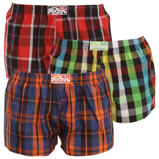 3PACK Boxers para mulher Styx borracha clássica multi-coloured (K8232628)