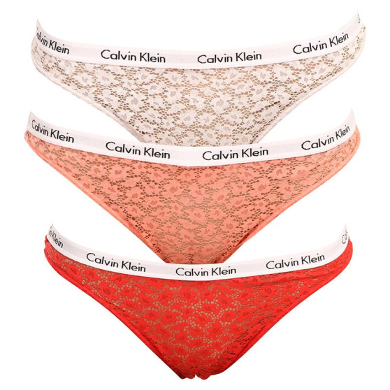 3PACK Cuecas brasileiras para mulher Calvin Klein multicolorido (QD3925E-W5F)