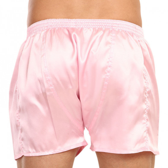 Boxers para homem Styx borracha clássica cetim rosa (C1160)