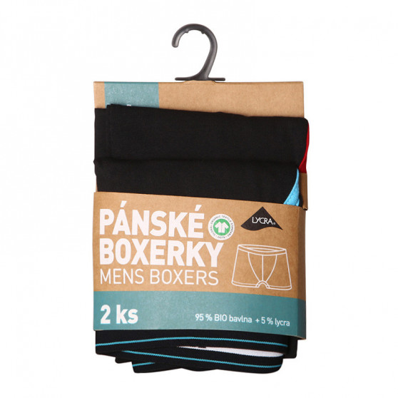 2PACK Boxers para homem Molvy preto (KP-082-BEU)