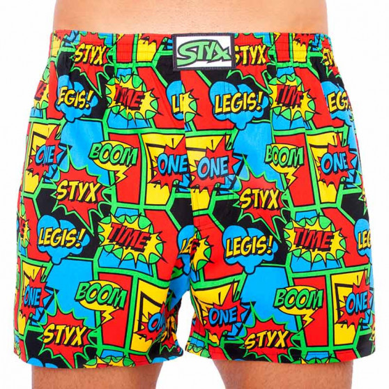 Boxers para homem arte clássica de borracha e meias Styx boom (AH955)