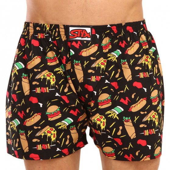 Boxers para homem arte clássica de borracha e meias Styx food (AH1253)