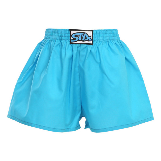 Boxers para criança Styx borracha clássica azul claro (J969)