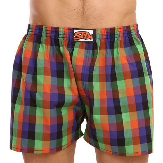 Boxers para homem Styx clássico elástico multi-colorido (A912)