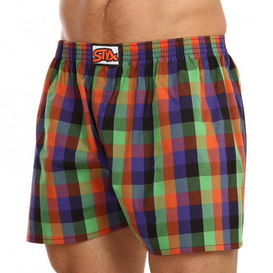 Boxers para homem Styx clássico elástico multi-colorido (A912)