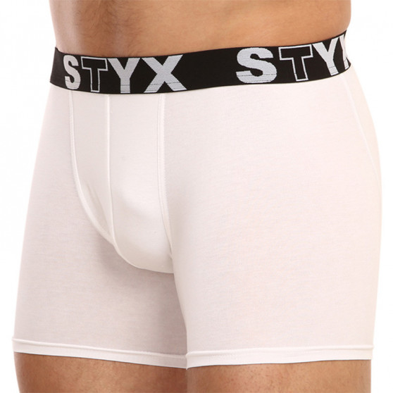 Boxers para homem Styx longo desportivo elástico branco (U1061)